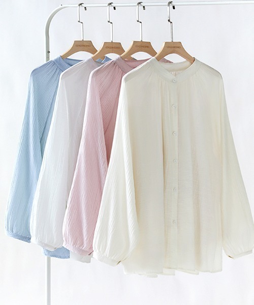 【セール中】美品✨バンドカラー シアーシャツ ブラウス 長袖 白 イナフ 楽天市場】【倉庫移転チャンスSALE】今だけ 1000円！ シアー