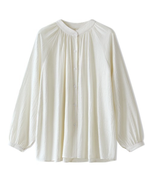 新品　シェリエ sheller シアー シャツ ブラウス　ホワイト　 長袖 新品 シェリエ sheller シアー シャツ ブラウス ホワイト 長袖
