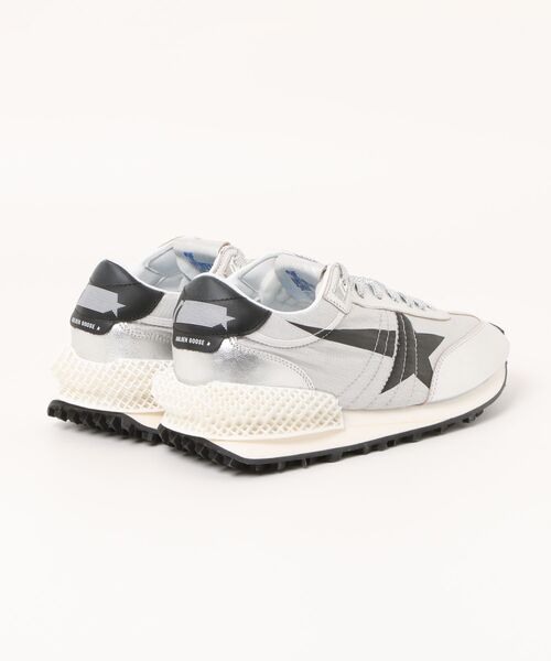 GOLDEN GOOSE(ゴールデングース)の「Marathon メンズ リップストップナイロンアッパー(シルバー)&ブラックスター(スニーカー・メンズ・シルバー・39/40/42/41/43)」の4枚目の写真