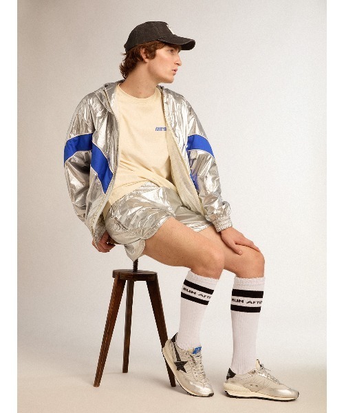 GOLDEN GOOSE(ゴールデングース)の「Marathon メンズ リップストップナイロンアッパー(シルバー)&ブラックスター(スニーカー・メンズ・シルバー・39/40/42/41/43)」の7枚目の写真