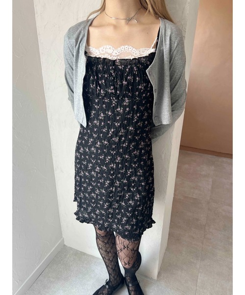 PHILLY（フィリー）の「【PHILLY】フラワーワッシャーキャミワンピース（ワンピース・レディース・ブラック/アイボリー・FREE）」の14枚目の写真