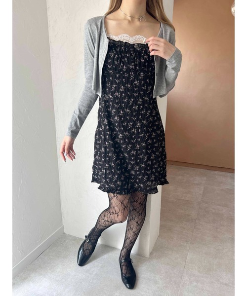 PHILLY（フィリー）の「【PHILLY】フラワーワッシャーキャミワンピース（ワンピース・レディース・ブラック/アイボリー・FREE）」の17枚目の写真