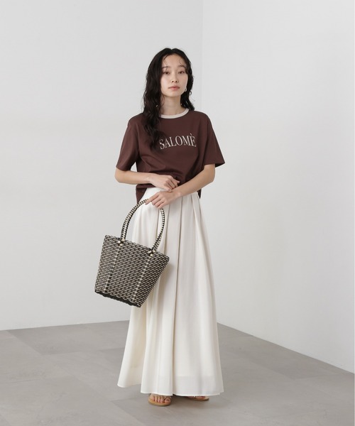 N.（N. Natural Beauty Basic）（エヌエヌナチュラルビューティーベーシック）の「バイカラーロゴTシャツ（Tシャツ/カットソー・レディース・ベージュ/ブラウン・MEDIUM）」の22枚目の写真