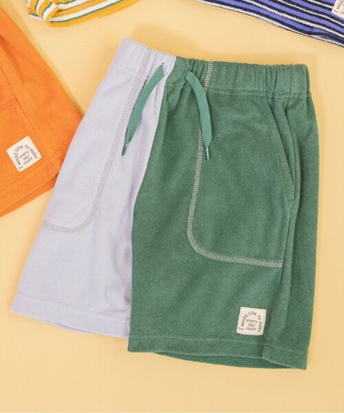 BREEZE（ブリーズ）の「【WEB限定/ジュニア対応】パイルハーフパンツ（その他パンツ・キッズ・サックスブルー/その他2/オレンジ/イエロー/ブルー・80/90/100/110/120/130/140）」の2枚目の写真