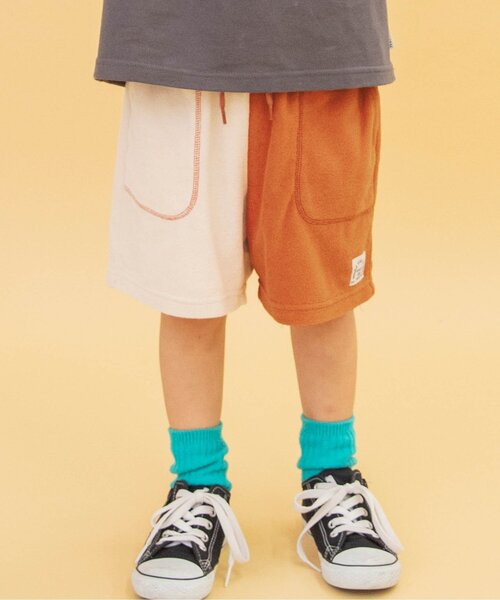 BREEZE（ブリーズ）の「【WEB限定/ジュニア対応】パイルハーフパンツ（その他パンツ・キッズ・サックスブルー/その他2/オレンジ/イエロー/ブルー・80/90/100/110/120/130/140）」の4枚目の写真