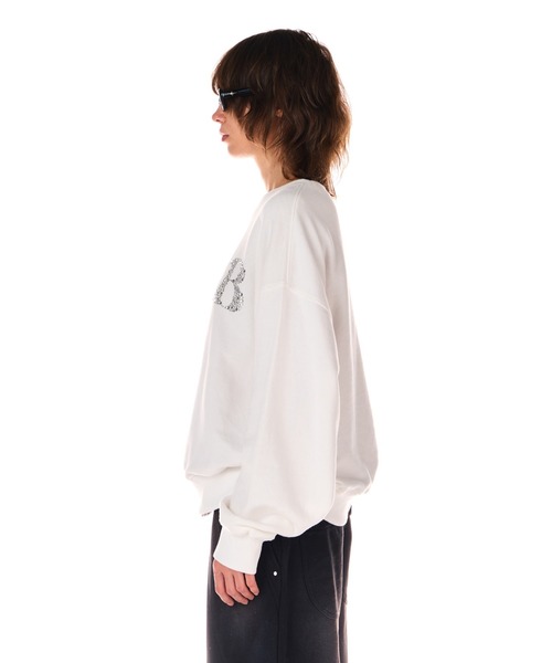 BEEDEN(ビーデン)の「RHINESTONE LOGO PARKER(スウェット・レディース・ブラック/ホワイト・FREE)」の4枚目の写真