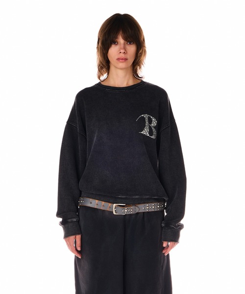BEEDEN(ビーデン)の「RHINESTONE LOGO PARKER(スウェット・レディース・ブラック/ホワイト・FREE)」の15枚目の写真