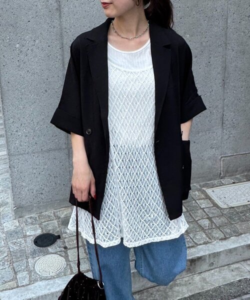 CIAOPANIC TYPY(チャオパニックティピー)の「柄アソートマルチウェイキャミチュニック(キャミソール・レディース・ブラック/オフホワイト/ホワイト/ブラウン/ホワイト系その他/ブラック系その他・ONE SIZE)」の4枚目の写真