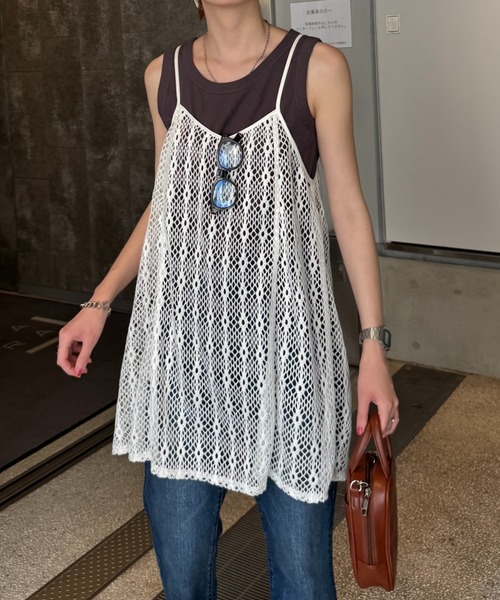 CIAOPANIC TYPY(チャオパニックティピー)の「柄アソートマルチウェイキャミチュニック(キャミソール・レディース・ブラック/オフホワイト/ホワイト/ブラウン/ホワイト系その他/ブラック系その他・ONE SIZE)」の13枚目の写真