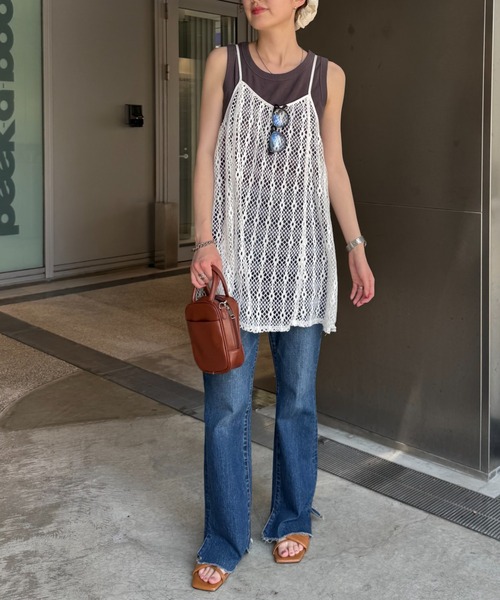 CIAOPANIC TYPY(チャオパニックティピー)の「柄アソートマルチウェイキャミチュニック(キャミソール・レディース・ブラック/オフホワイト/ホワイト/ブラウン/ホワイト系その他/ブラック系その他・ONE SIZE)」の14枚目の写真