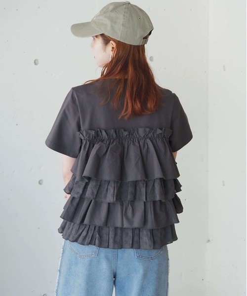 セール】ティアードビスチェドッキングTシャツ（Tシャツ