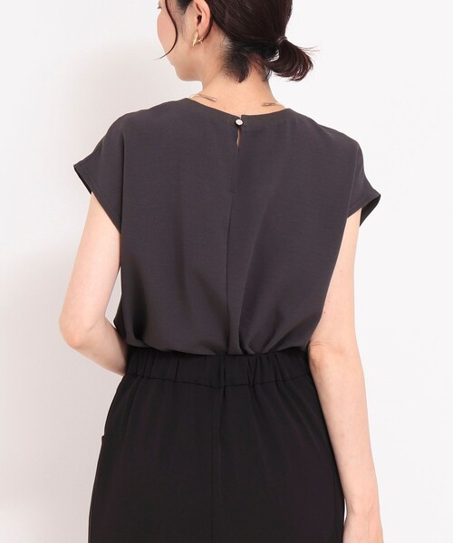 MICO COULIER（ミコクリエ）の「2WAYジョーゼットブラウス（シャツ/ブラウス・レディース・オフホワイト/チャコールグレー/ライトブルー・38）」の5枚目の写真