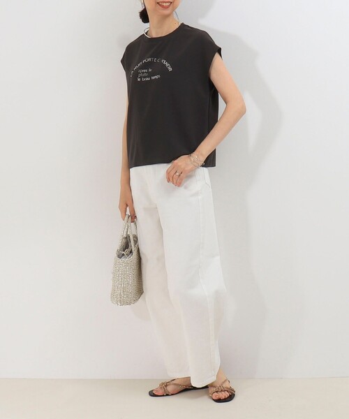 MICO COULIER（ミコクリエ）の「2WAYジョーゼットブラウス（シャツ/ブラウス・レディース・オフホワイト/チャコールグレー/ライトブルー・38）」の8枚目の写真