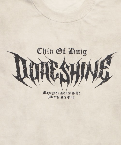 Figments（フィグメンツ）の「ダーティ加工メタルロゴビッグＴ（Tシャツ/カットソー・レディース・ピンク/ホワイト・FREE）」の6枚目の写真