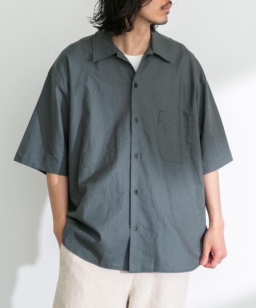 ARMY TWILL（アーミーツイル）の「ARMY TWILL　Cotton Linen Slab Shirts（シャツ/ブラウス・メンズ・ブルー/チャコールグレー/オレンジ/ホワイト系その他・SMALL/MEDIUM）」の2枚目の写真