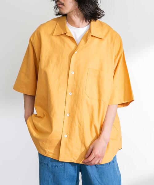ARMY TWILL（アーミーツイル）の「ARMY TWILL　Cotton Linen Slab Shirts（シャツ/ブラウス・メンズ・ブルー/チャコールグレー/オレンジ/ホワイト系その他・SMALL/MEDIUM）」の4枚目の写真