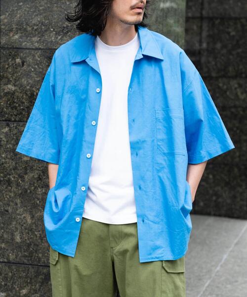 ARMY TWILL（アーミーツイル）の「ARMY TWILL　Cotton Linen Slab Shirts（シャツ/ブラウス・メンズ・ブルー/チャコールグレー/オレンジ/ホワイト系その他・SMALL/MEDIUM）」の11枚目の写真