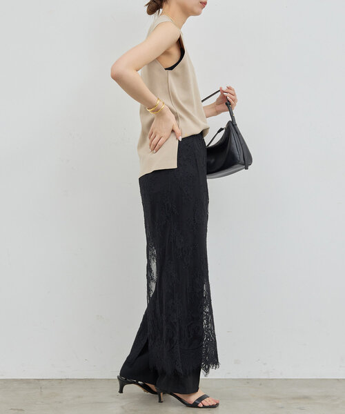 GALLARDAGALANTE（ガリャルダガランテ）の「シアーレーススカート（スカート・レディース・ホワイト/ブラック・FREE）」の17枚目の写真