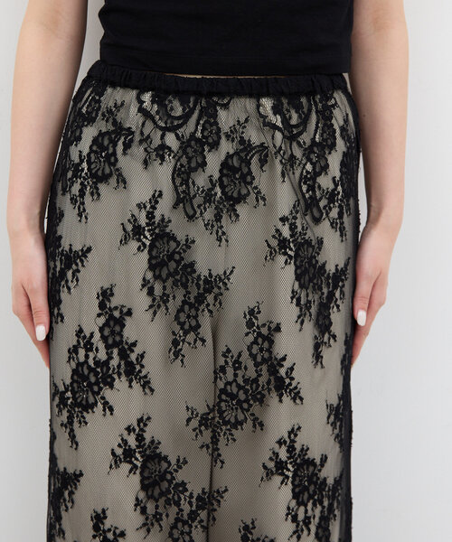 GALLARDAGALANTE（ガリャルダガランテ）の「シアーレーススカート（スカート・レディース・ホワイト/ブラック・FREE）」の22枚目の写真