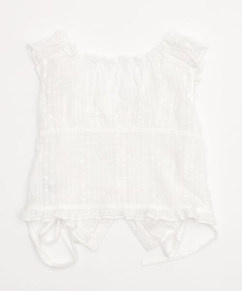 WEGO（ウィゴー）の「WEGO/【25年春夏新作】ギャザーデザインノースリーブブラウス（シャツ/ブラウス・レディース・ホワイト・FREE）」の10枚目の写真