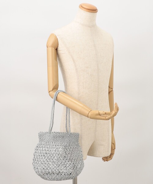 FREAK'S STORE（フリークスストア）の「BAGMATI/バグマティー METALIC LUREX/メタリック ルレックス/かごバッグ（ハンドバッグ・レディース・シルバー・ONE SIZE）」の2枚目の写真