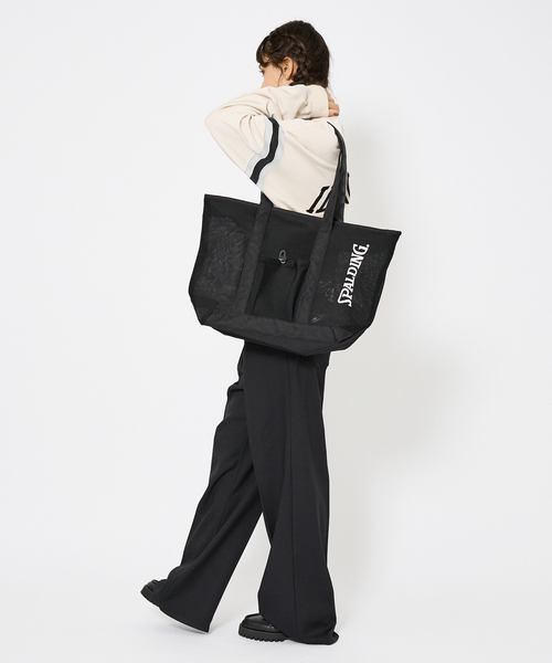 SPALDING（スポルディング）の「【SPALDING/スポルディング】AIRMESH BASIC TOTE BAG 80979400/メッシュトートバッグ/レジャー/トラベル/スポーツ（トートバッグ・メンズ・ワイン/ブラック/ネイビー・フリー）」の9枚目の写真