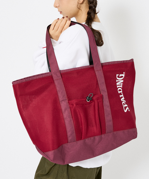 SPALDING（スポルディング）の「【SPALDING/スポルディング】AIRMESH BASIC TOTE BAG 80979400/メッシュトートバッグ/レジャー/トラベル/スポーツ（トートバッグ・メンズ・ワイン/ブラック/ネイビー・フリー）」の13枚目の写真