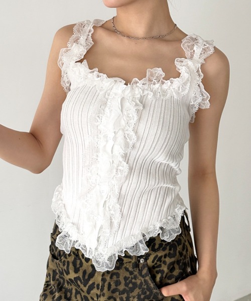 FACETASM レースアップタンクトップ FACETASM(ファセッタズム) / レースアップタンクトップ/0/コットン