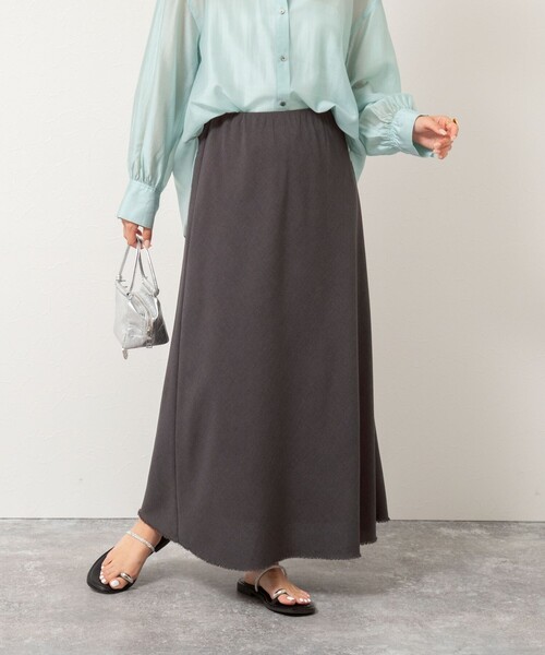 新品】NOLLEY'S シアースラブローンスカート 38 グリーン麻混