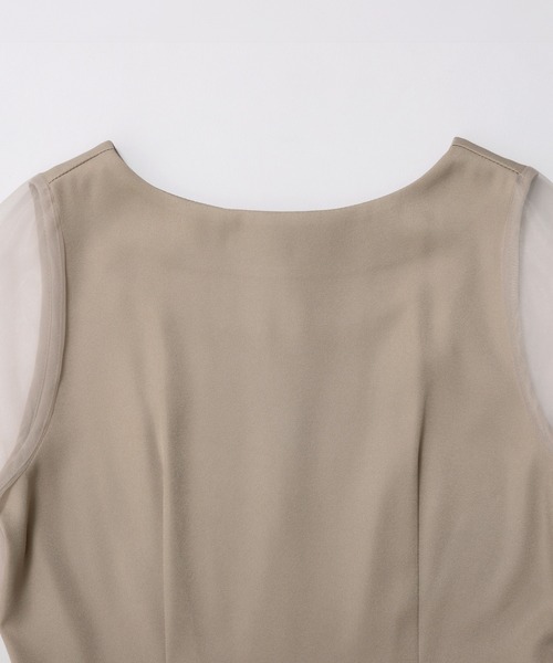 nouvellemoi（ヌーベルモイ）の「シアーボリュームスリーブマーメイドワンピース（ワンピース・レディース・アイボリー/グレイッシュベージュ/ブラック/チャコール・S/M/L）」の17枚目の写真