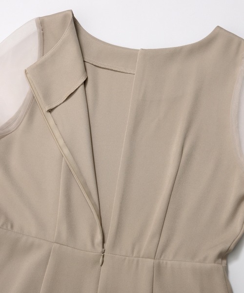 nouvellemoi（ヌーベルモイ）の「シアーボリュームスリーブマーメイドワンピース（ワンピース・レディース・アイボリー/グレイッシュベージュ/ブラック/チャコール・S/M/L）」の19枚目の写真