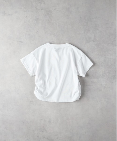 Right-on（ライトオン）の「【VIVIAN BLUE】ラメ付サイドシャーリング短丈Ｔシャツ（Tシャツ/カットソー・キッズ・ブラック/ホワイト・130/140/150/160）」の4枚目の写真