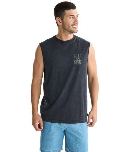 BILLABONG（ビラボン）の「BILLABONG メンズ ADVISORY TAG タンクトップ 【2025年夏モデル】/ビラボンバックプリントヴィンテージライクマッスルタンクトップ（タンクトップ・メンズ・ブルー系その他/ホワイト/ブラック・MEDIUM/LARGE）」の4枚目の写真