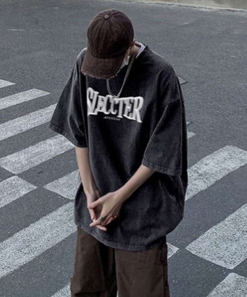 MGV(エムジーヴィー)の「グラフィックロゴカットソー(Tシャツ/カットソー・メンズ・ブラック/パープル/ブラウン/ピンク・MEDIUM/LARGE/X-LARGE)」の8枚目の写真