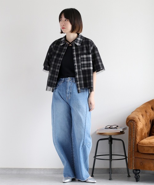 【新品未使用】 coyseio コイセイオ チェック シャツ ブラウス 新品未使用】 coyseio コイセイオ チェック シャツ ブラウス