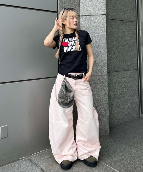sedacle girl(セダクルガール)の「アップリケアイラブTシャツ(Tシャツ/カットソー・レディース・ブラック/ホワイト×レッド/ホワイト×ブルー・MEDIUM/SMALL)」の20枚目の写真