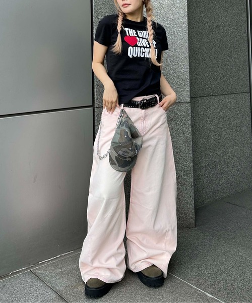 sedacle girl(セダクルガール)の「アップリケアイラブTシャツ(Tシャツ/カットソー・レディース・ブラック/ホワイト×レッド/ホワイト×ブルー・MEDIUM/SMALL)」の19枚目の写真