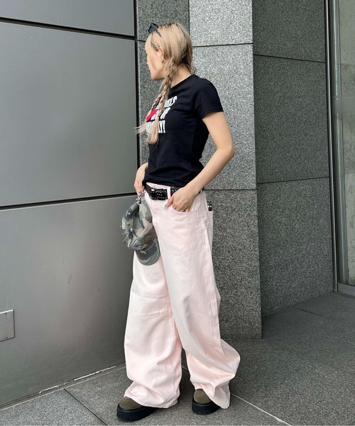 sedacle girl(セダクルガール)の「アップリケアイラブTシャツ(Tシャツ/カットソー・レディース・ブラック/ホワイト×レッド/ホワイト×ブルー・MEDIUM/SMALL)」の21枚目の写真