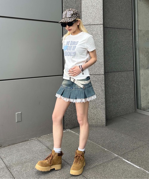 sedacle girl(セダクルガール)の「アップリケアイラブTシャツ(Tシャツ/カットソー・レディース・ブラック/ホワイト×レッド/ホワイト×ブルー・MEDIUM/SMALL)」の12枚目の写真
