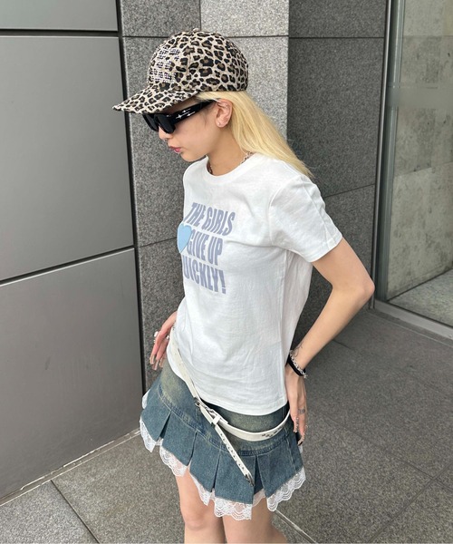 sedacle girl(セダクルガール)の「アップリケアイラブTシャツ(Tシャツ/カットソー・レディース・ブラック/ホワイト×レッド/ホワイト×ブルー・MEDIUM/SMALL)」の9枚目の写真