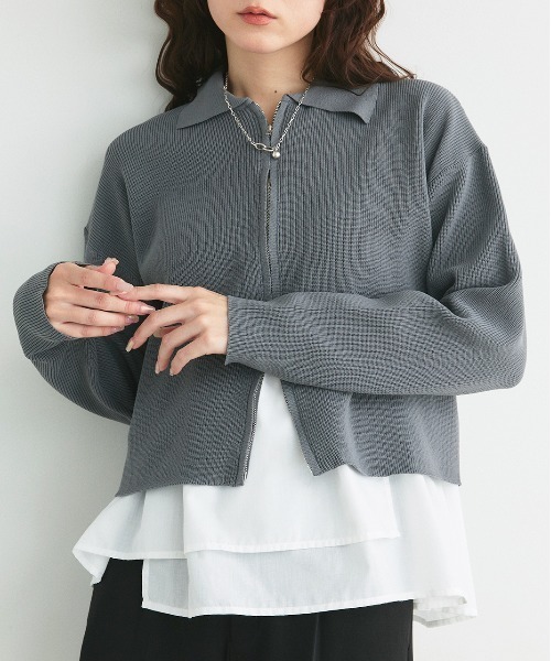 ad thie（アドティエ）の「アシメギャザー切り替え タンクトップ（タンクトップ・レディース・オフホワイト/ブラック・FREE）」の16枚目の写真