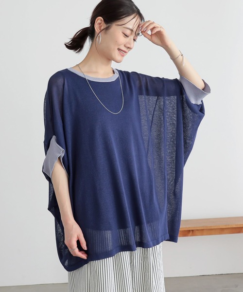 n'OrLABEL(ノアールレーベル)の「【機能素材】『変形ドルマンシアーニット』(ニット/セーター・レディース・アイボリー/グレイッシュベージュ/ブラック/ネイビー・FREE)」の4枚目の写真