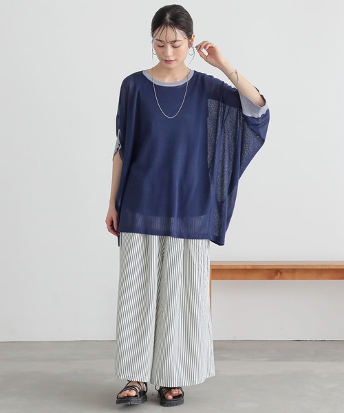 n'OrLABEL(ノアールレーベル)の「【機能素材】『変形ドルマンシアーニット』(ニット/セーター・レディース・アイボリー/グレイッシュベージュ/ブラック/ネイビー・FREE)」の11枚目の写真