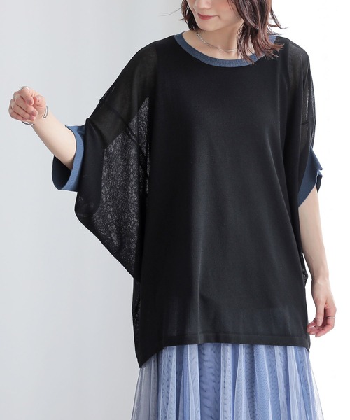 n'OrLABEL(ノアールレーベル)の「【機能素材】『変形ドルマンシアーニット』(ニット/セーター・レディース・アイボリー/グレイッシュベージュ/ブラック/ネイビー・FREE)」の13枚目の写真