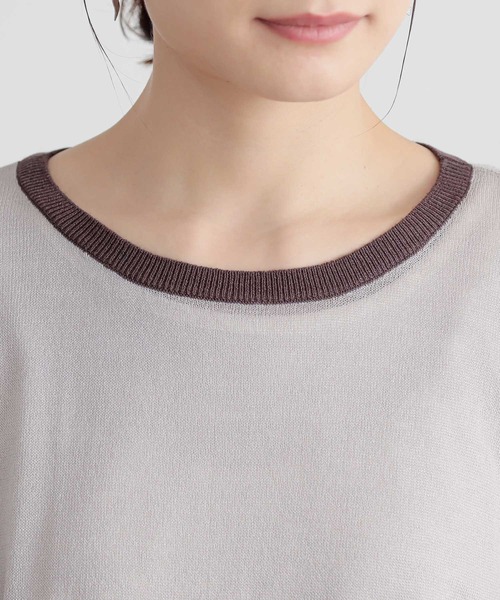 n'OrLABEL(ノアールレーベル)の「【機能素材】『変形ドルマンシアーニット』(ニット/セーター・レディース・アイボリー/グレイッシュベージュ/ブラック/ネイビー・FREE)」の7枚目の写真