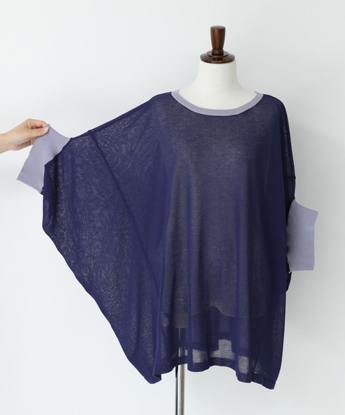 n'OrLABEL(ノアールレーベル)の「【機能素材】『変形ドルマンシアーニット』(ニット/セーター・レディース・アイボリー/グレイッシュベージュ/ブラック/ネイビー・FREE)」の18枚目の写真