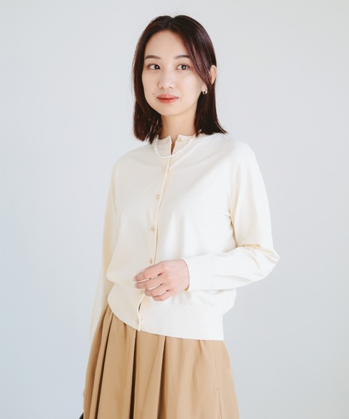 B:MING by BEAMS（ビーミングバイビームス）の「デザインボタン カーディガン（カーディガン/ボレロ・レディース・ネイビー/レッド/ブルー/オフホワイト・ONE SIZE）」の2枚目の写真