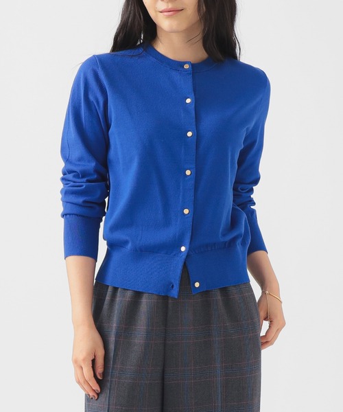 B:MING by BEAMS（ビーミングバイビームス）の「デザインボタン カーディガン（カーディガン/ボレロ・レディース・ネイビー/レッド/ブルー/オフホワイト・ONE SIZE）」の3枚目の写真