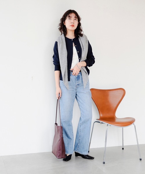 B:MING by BEAMS（ビーミングバイビームス）の「デザインボタン カーディガン（カーディガン/ボレロ・レディース・ネイビー/レッド/ブルー/オフホワイト・ONE SIZE）」の6枚目の写真