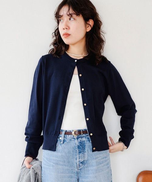 B:MING by BEAMS（ビーミングバイビームス）の「デザインボタン カーディガン（カーディガン/ボレロ・レディース・ネイビー/レッド/ブルー/オフホワイト・ONE SIZE）」の7枚目の写真